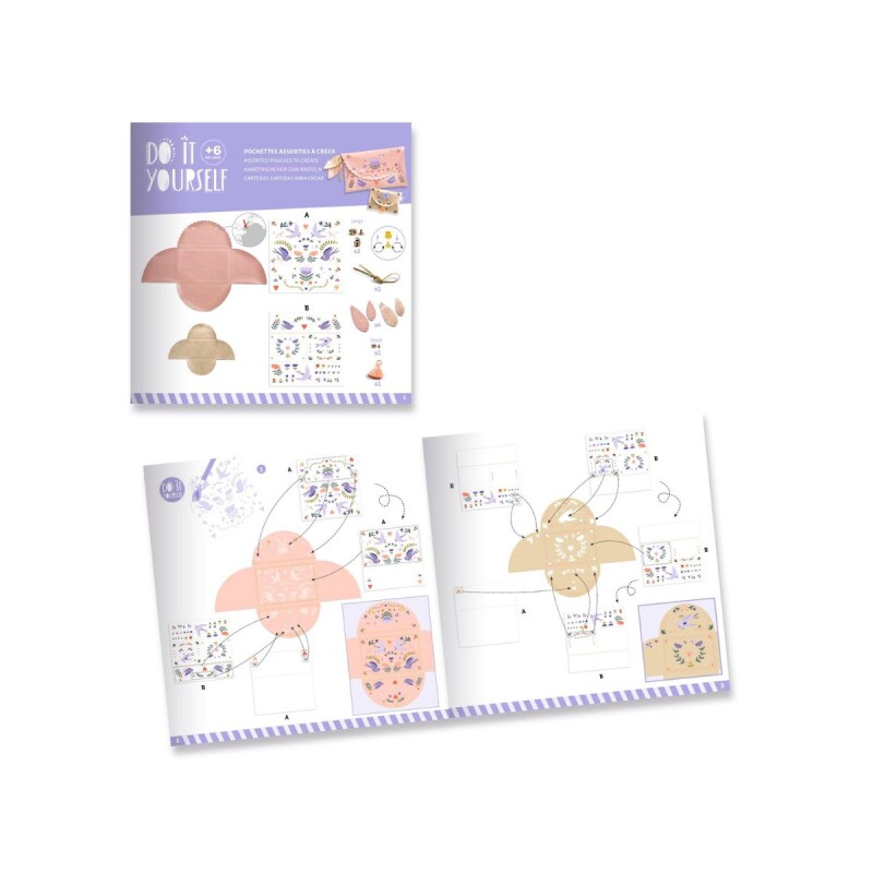 Set de manualidades para hacer monederos Rosa