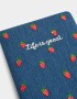 Anotadores Cuadernos y Memos Bordado Cuaderno A5 "berry" - Combinacion Bicolor