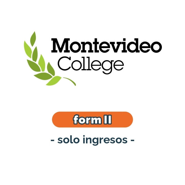 Lista de materiales - Primaria Form II solo ingresos Montevideo College Única