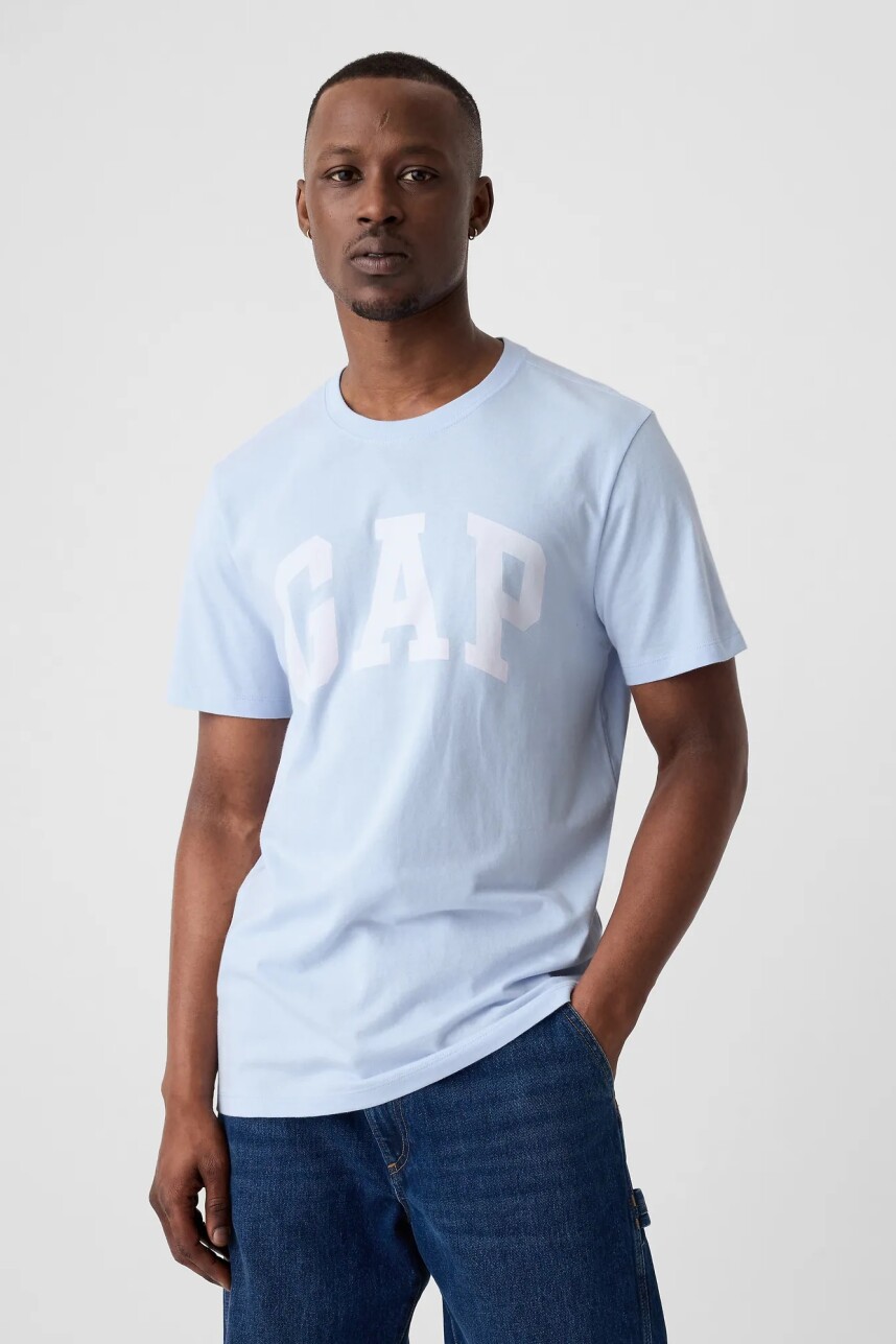 Remera Logo Gap Manga Corta Hombre Bicoastal Blue