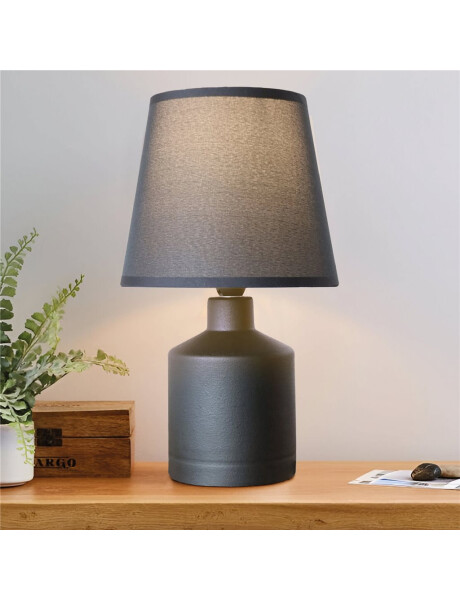 LAMPARA DE MESA CERAMICA D17x28CM RECTA NEGRO LAMPARA DE MESA CERAMICA D17x28CM RECTA NEGRO
