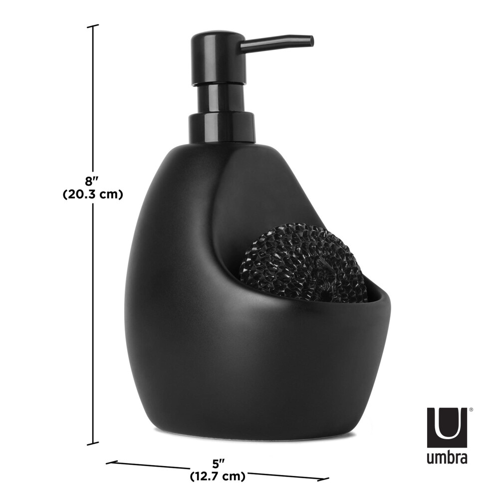 DISPENSADOR JABONERA POLIPROPILENO NEGRO JOEY