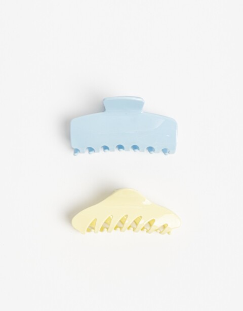 Broches Sets Acrilico Set De 2 Broches Maxi. - Combinacion Bicolor