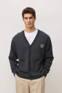 DARK GREY MELANGE NAME CARDIGA Gris