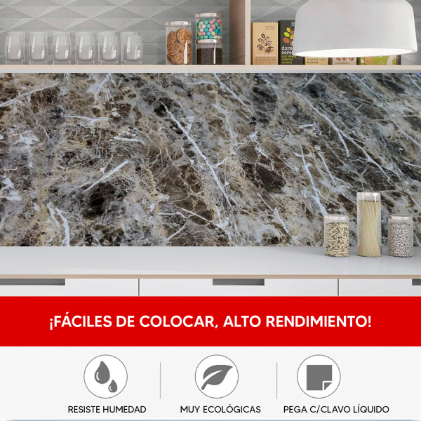 Revestimiento De Pared Placa Pvc Flexible 2.44 X 1.22mts MARRON