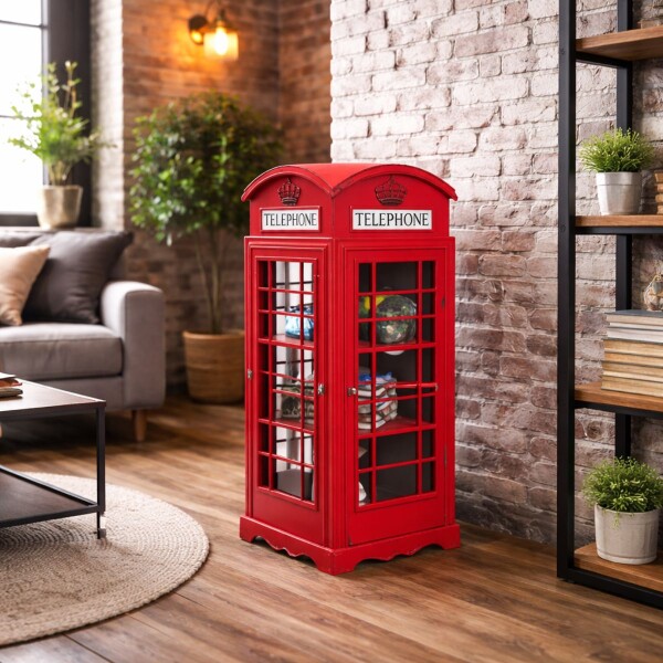 GABINETE LONDON TELEPHONE ROJO