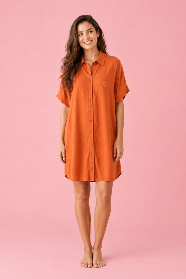 Vestido Pupa - Viscosa Suave con bolsillos Terracota