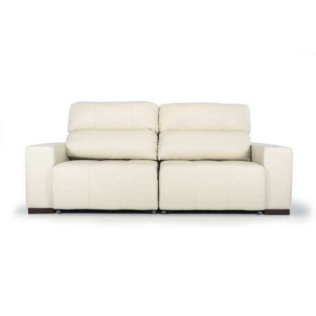 Sofá Madi Reclinable - Cuero Básico - 2 cuerpos Arena