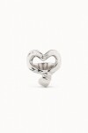 CORAZÓN CLAVADO PLATA / BLANCO