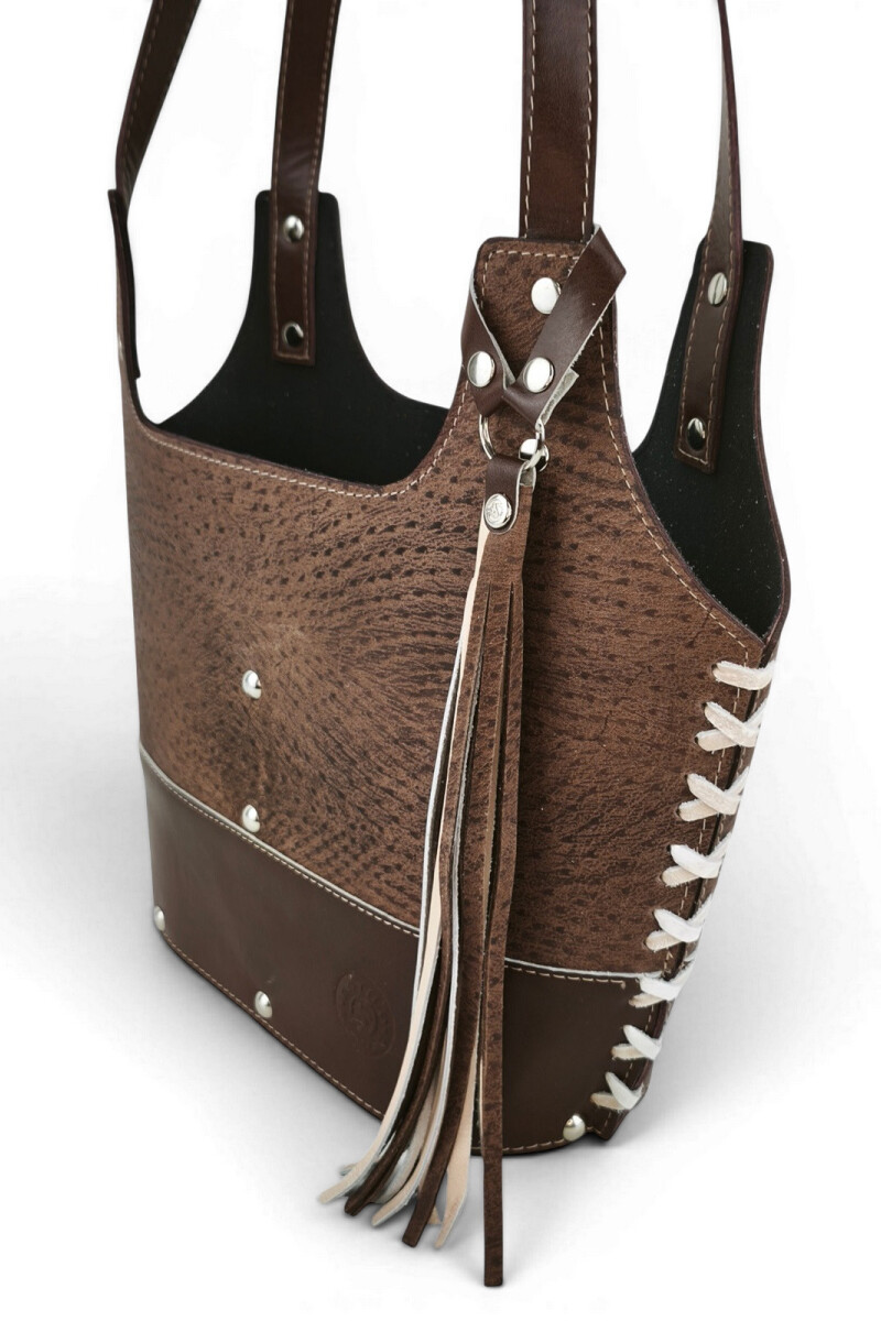 Matera de dama con trenzado Chocolate