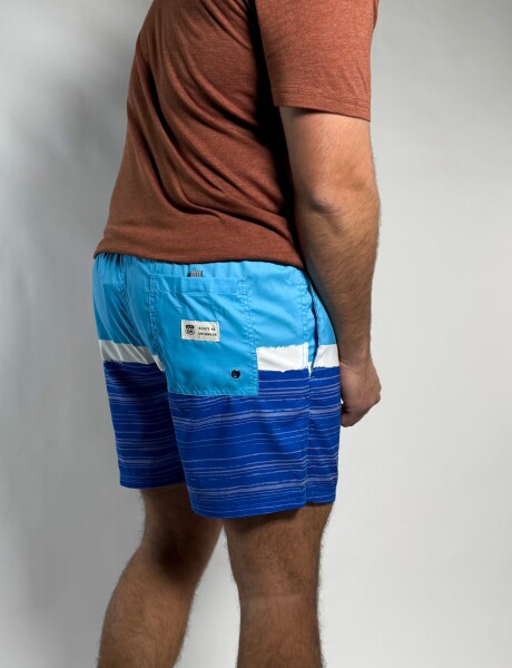 Short de baño estampado Ferro Azul
