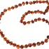 Collar ambar piedra redonda marron