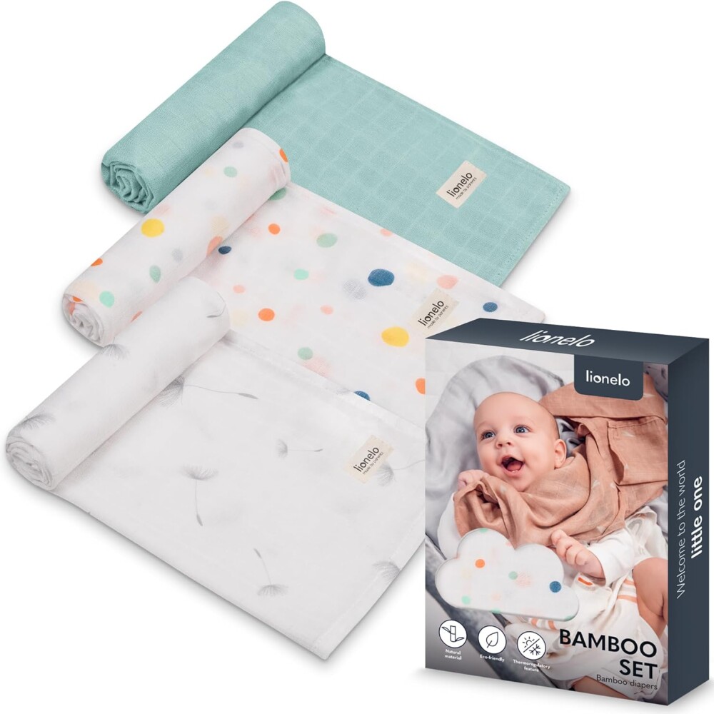 Set x3 muselinas sabanas Lionelo dots