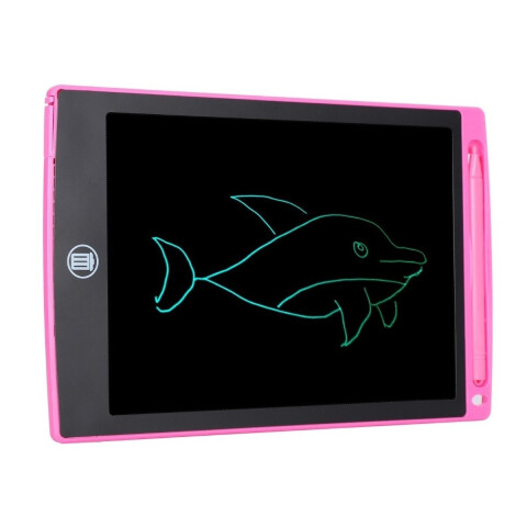 Pizarra Mágica Infantil Automática Led 12 Pulgadas c/ lápiz Variante Color Rosado