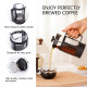 Cafetera francesa de vidrio y plástico 600 ml NEGRO