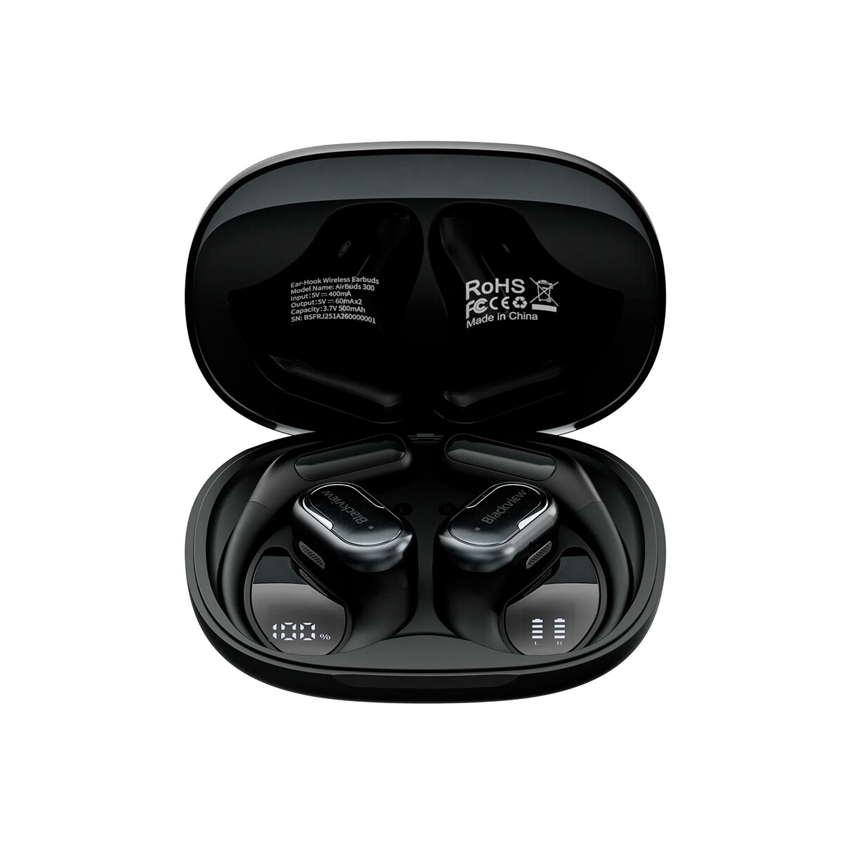 Auriculares inálambicos Blackview AirBuds 300 color negro 