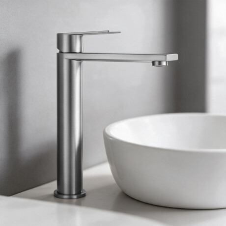 GRIFERIA LAVATORIO ALTO EN BRUSHED NICKEL - SERIE SALEMI 000