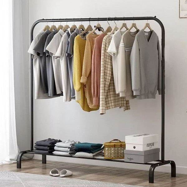 Perchero Para Ropa Percha Metal Organizador Estante Placard Imback Color Negro Perchero Para Ropa Percha Metal Organizador Estante Placard Imback Color Negro