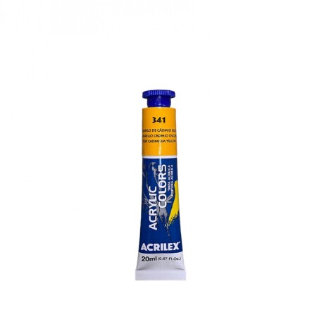 Pintura Acrílica para Lienzo Acrilex 20ml (Tonos Amarillos) 341 Amarillo Cadmio Oscuro