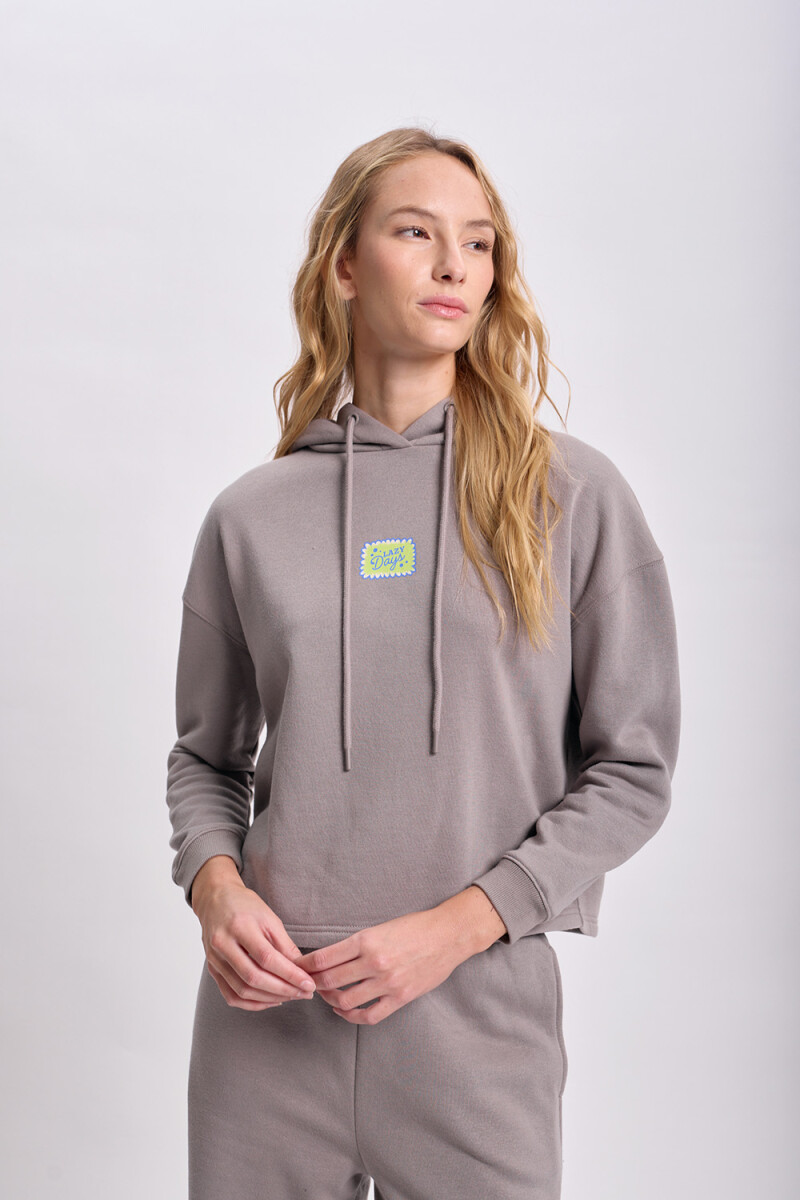 Canguro estampado efecto lavado Gris Oscuro