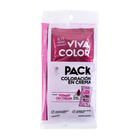 TINTA VIVA COLOR PACK 011 NEGRO AZULADO TINTA VIVA COLOR PACK 011 NEGRO AZULADO