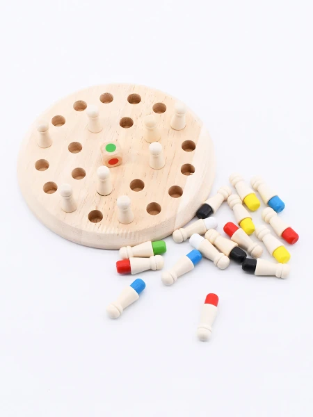 JUEGO DE MEMORIA MADERA MARRON