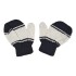 Guantes Niños Infantil Invierno Abrigaditos Frio Calidad Variante Color Negro/Blanco