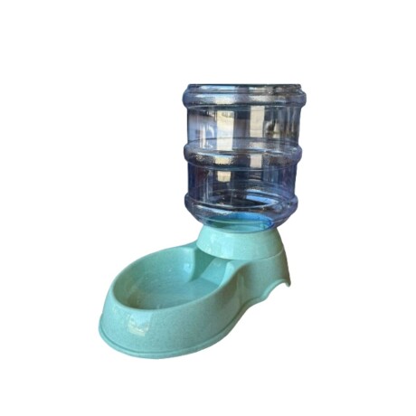 Plato Bebedero Dispensador de Agua Mascotas Perro Gato Verde