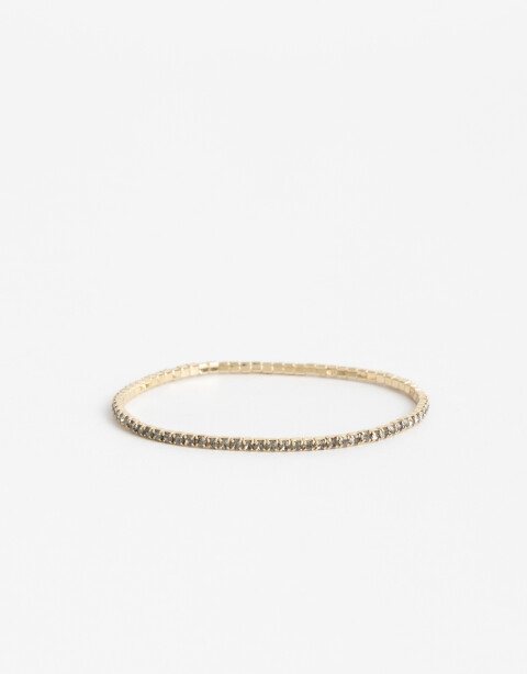 Pulseras Elásticas Strass Pulsera Elástica Strass Color - Dorado