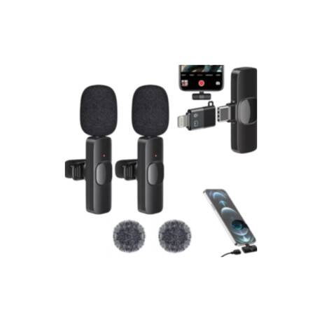 Set de Micrófono Solapero Inalámbrico USB-C + Adap Lightning Set de Micrófono Solapero Inalámbrico USB-C + Adap Lightning