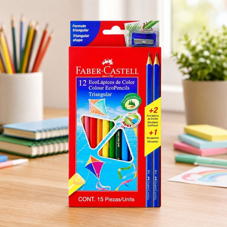 LAPICES DE COLOR FABER CASTELL X 12 UNIDADES + SACAPUNTAS LAPICES DE COLOR FABER CASTELL X 12 UNIDADES + SACAPUNTAS
