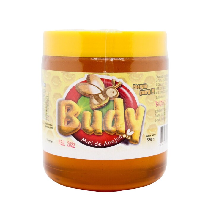 BUDY MIEL DE ABEJA FRASCO X 550 GRAMOS única