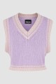 Chaleco Hindy crop knit Lavendula