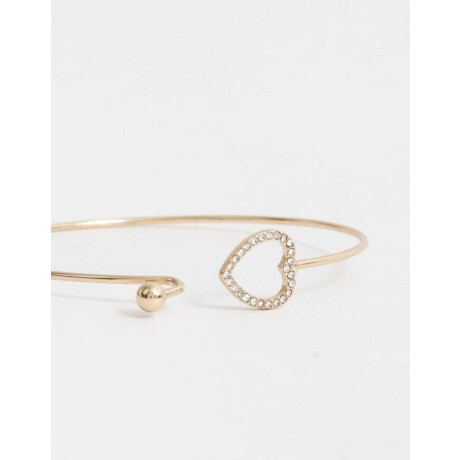 Pulseras Rígidas Con corazón Dorado