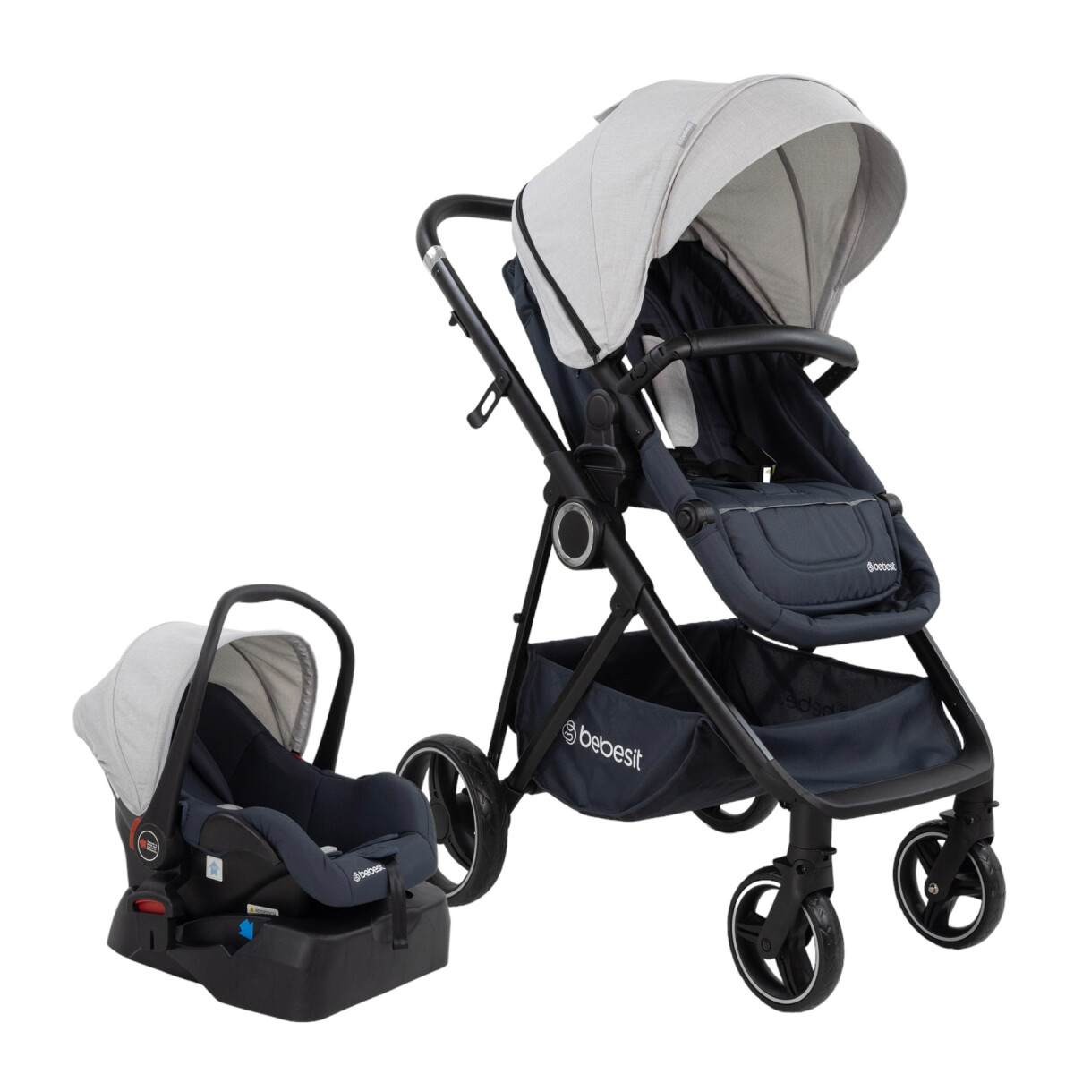 Cosmos Travel System Deluxe Isize Base con Isofix Bebesit - Gris 