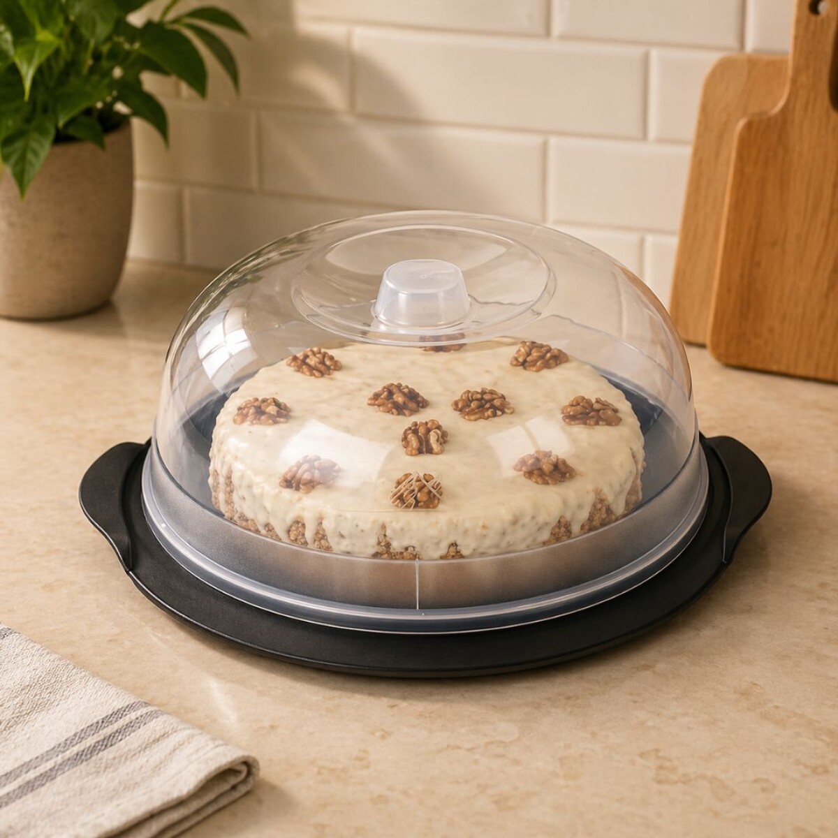PORTA TORTAS TORTERA PLASTICO 30CM 