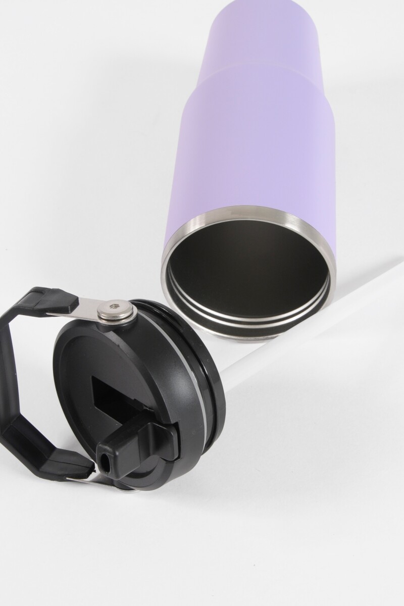Mug vaso térmico grande acero lila