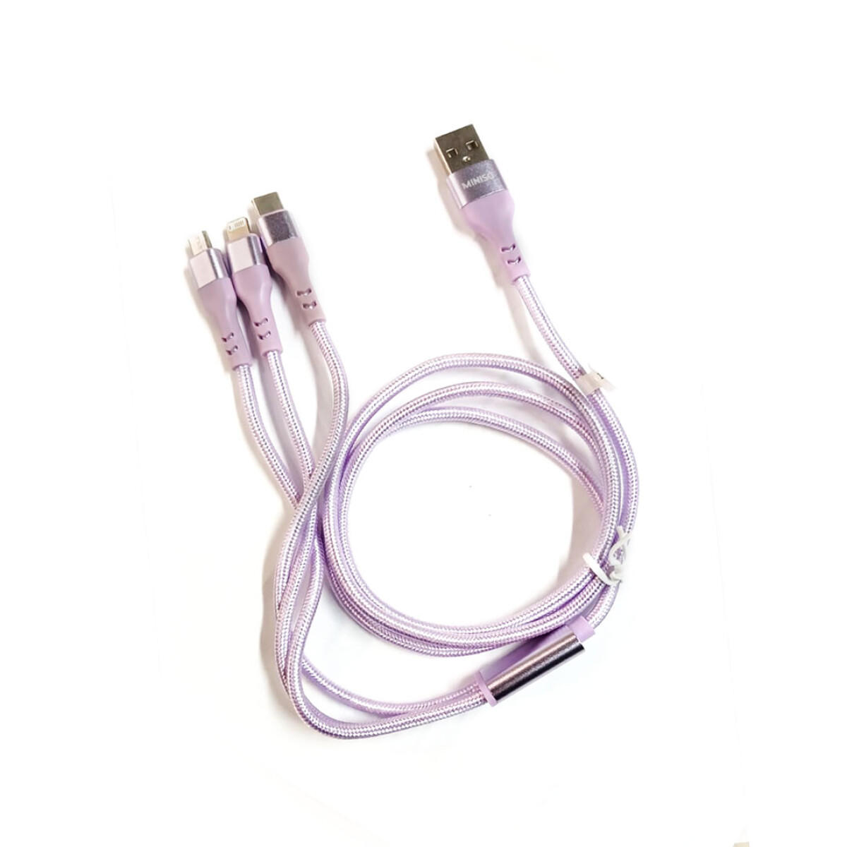 Cable rainbow 3 en 1 - violeta 