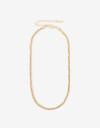 Collares Cortos Metal Collar De Cadenas Enlazadas - Dorado