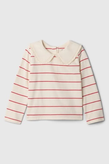 Remera Con Cuellito Toddler Niña Pure Red Stripe