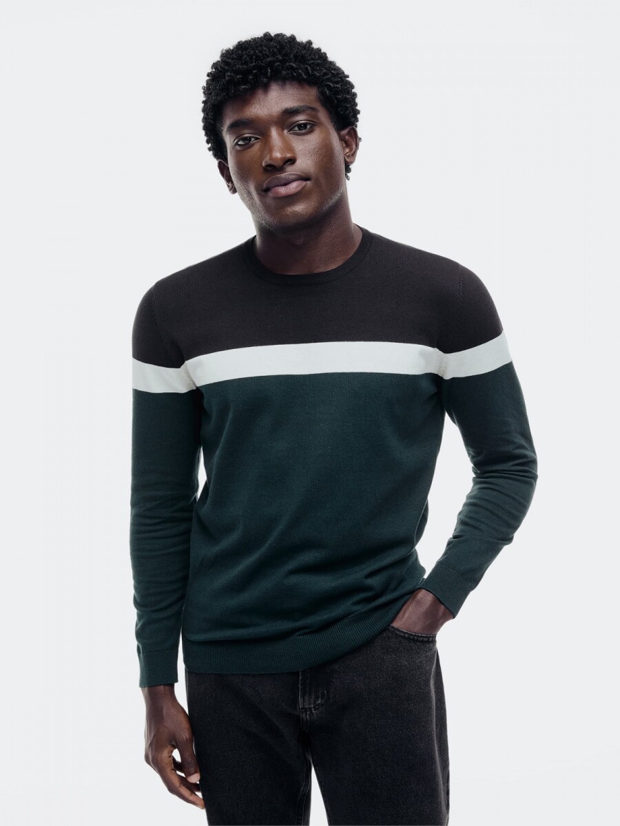 BUZO TEJIDO DE RAYAS - MULTICOLOR 