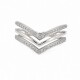 Anillo modelo triple valentino con zirconias Anillo modelo triple valentino con zirconias