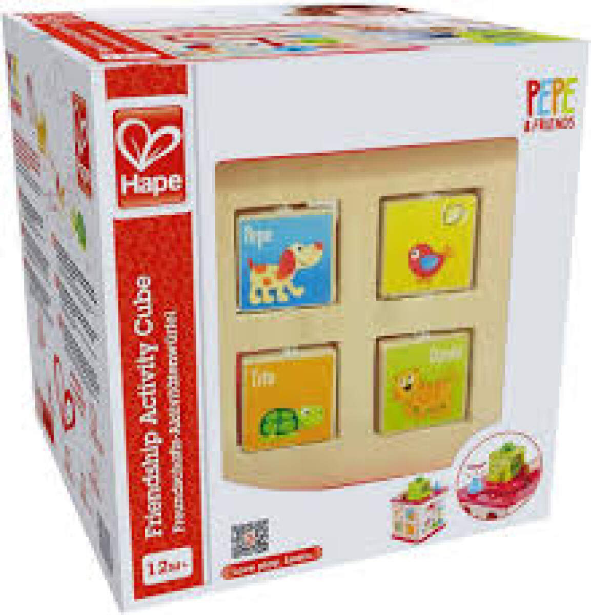 Cubo de actividades en madera Hape - Pepe & Friends 