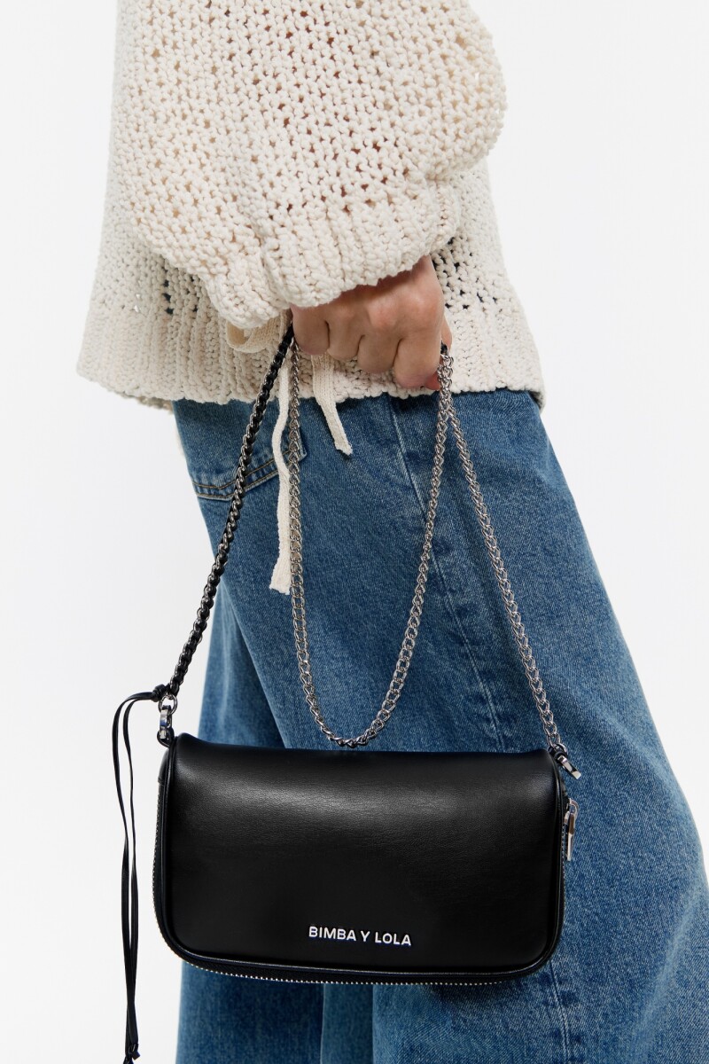 BOLSO BANDOLERA MINI PIEL Negro