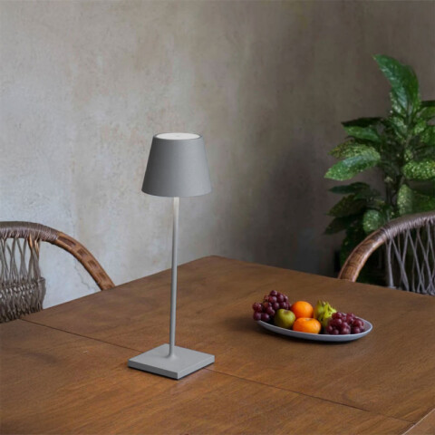 Lámpara de mesa LED inalámbrica 5W gris USB-C IX5002