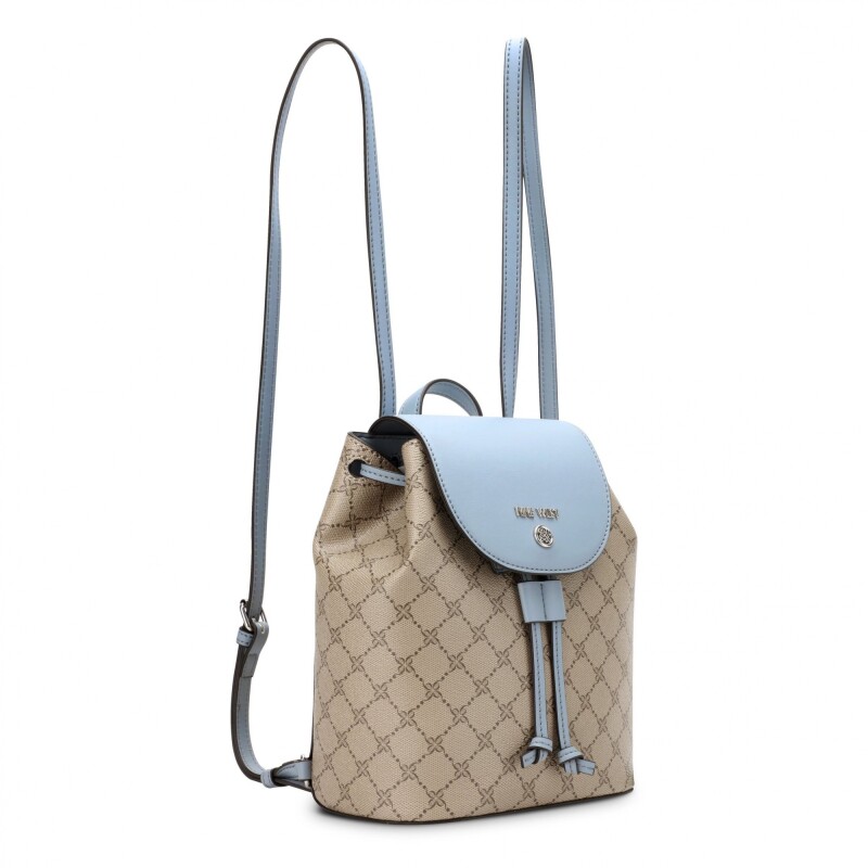 Backpack Yoon Small Flap Backpack Beige Logo/bluestone