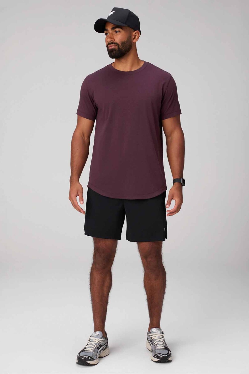 Polo Manga Corta The 24-7 Tee Curved Hem Hombre Oxblood