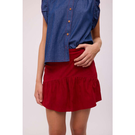 FALDA ULA COURO Rojo