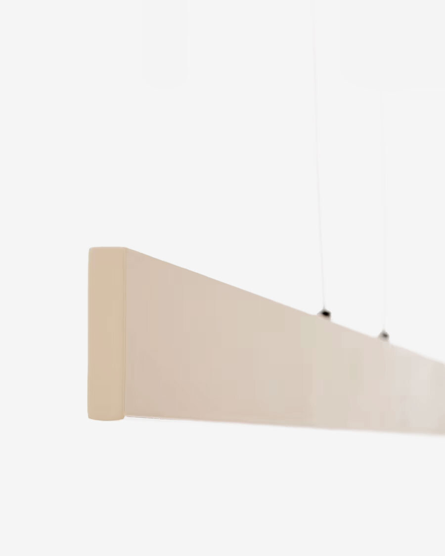 Lámpara de techo Boadella con acabado pintado beige