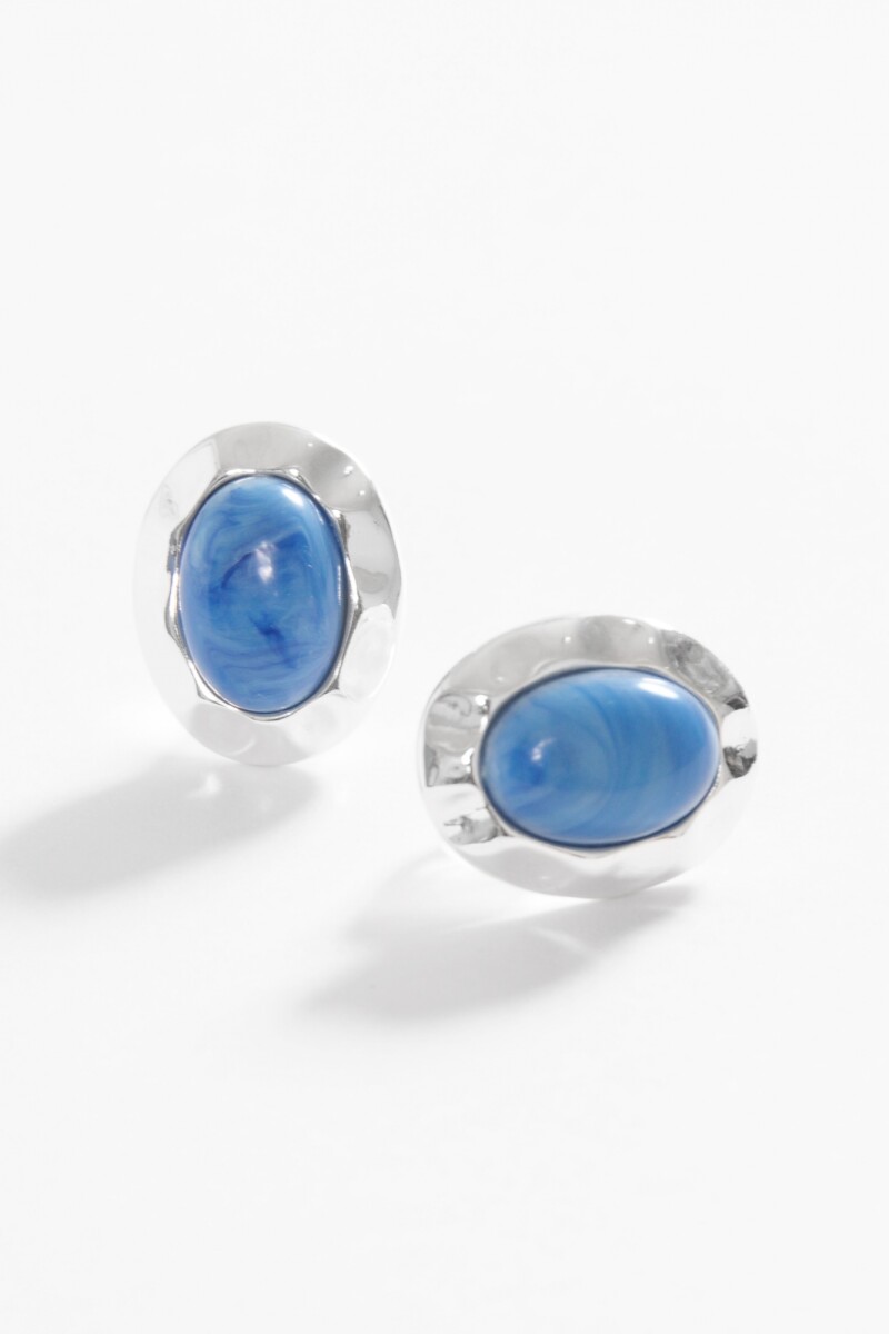 Caravanas clip color plateado